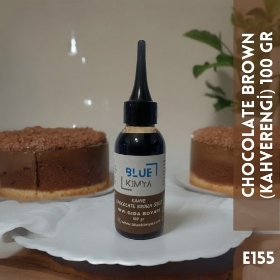Kahverengi Sıvı Gıda Boyası Su bazlı Likit Chocolate Brown E155